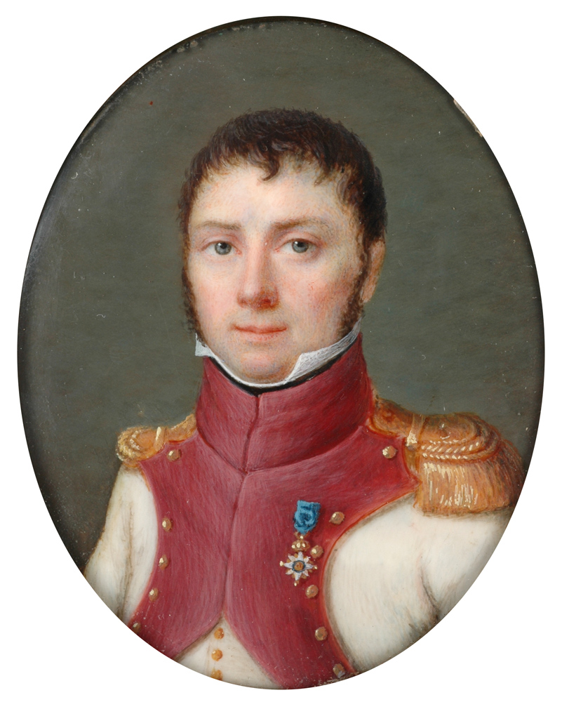 Portraits Of A Napoleonic Officer And His Wife by Louis-Francois Aubry (Attributed)